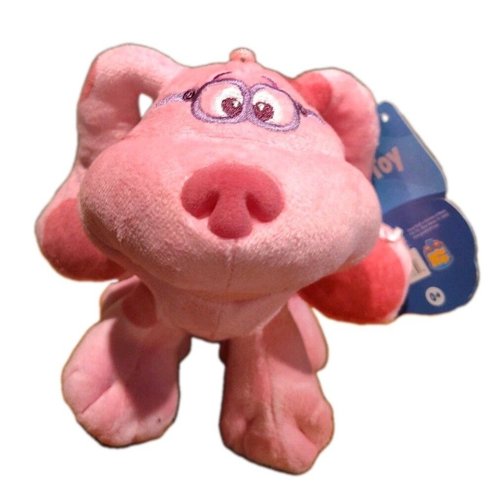 Blues Clues & You 6” Pink Magenta Plush Dog Purple Glasses Nickelodeon 2022 NEW